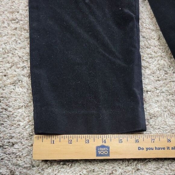 Talbots Pants Womens 4 Black Velvety Casual Classic Side Zip Slim - Picture 9 of 10